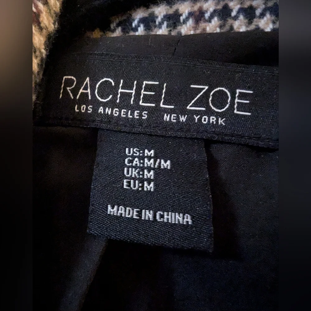 Rachel Zoe Black and White Blazer with Houndstooth Pattern - Picture 3 of 3